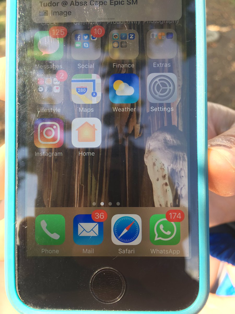 When <a href="/Selciras/">Sarah Harrop</a> of <a href="/CapeEpic/">capeepic</a> is next to you &amp; her phone finds some signal, within seconds, 174 whatsapp messages 😄 #communication &amp; #media