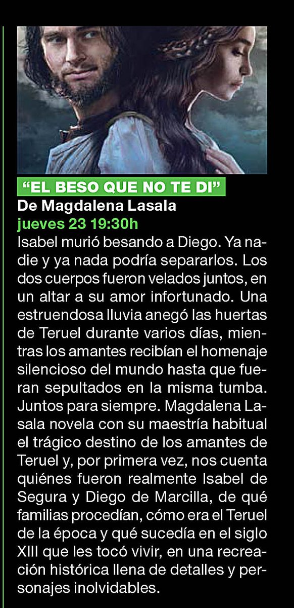 MagdalenaLasala's tweet photo. Hoy a las 19:30h estaré en Zaragoza en @FnacPlazaEspana. Con Julio Cristellys. Me encantaría si os apetece asistir.
https://t.co/6FjxTimhvT https://t.co/yVlEBNn01b