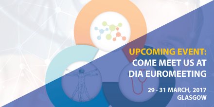From 29 till 31 March, we will be exhibiting at the #DIA #EuroMeeting 2017 in Glasgow, United Kingdom! See you there! #Iperion #Consultancy