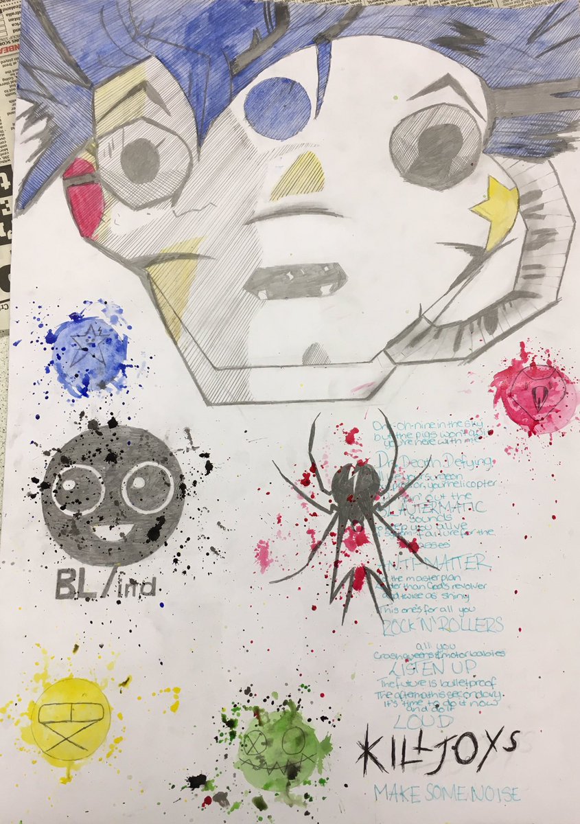 frankiieewayy's tweet photo. It does need a bit of sharpie, but this is the finished project, happy to say it took me a week and I'm happy with it #mousecat #gerardway https://t.co/b1Ak84HwQz