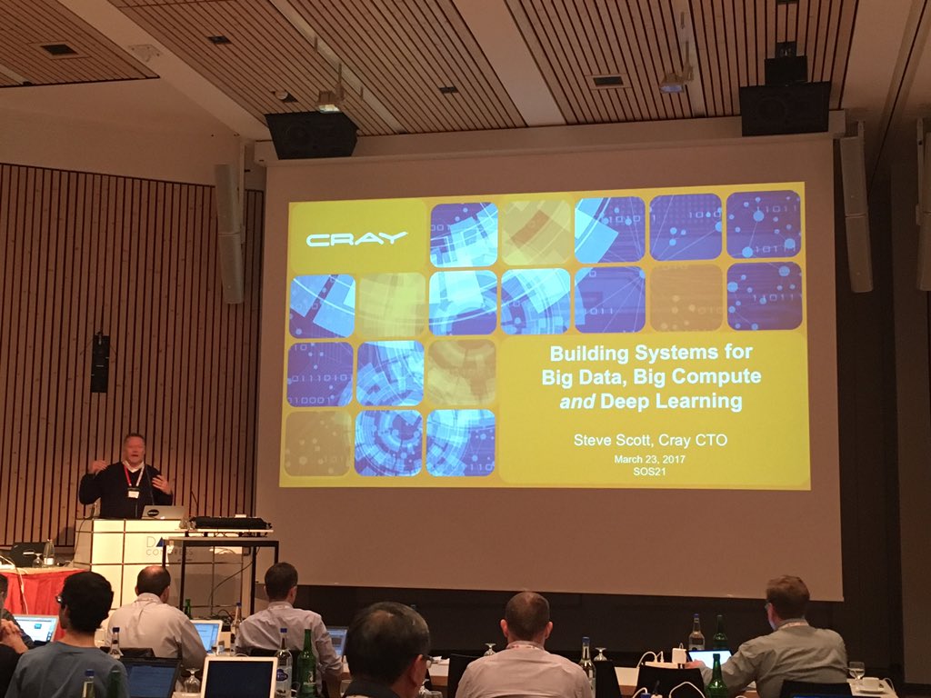 hpcnotes's tweet photo. @fedepisani sorry I missed Larry's talk but here is Steve Scott starting his talk https://t.co/KBBgdSJ7ce