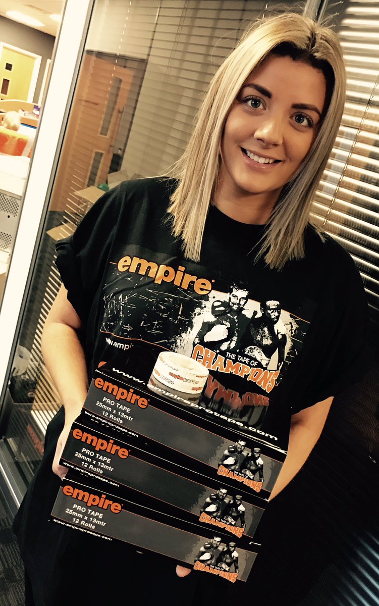 EmpireProTape's tweet photo. We are giving 3 lucky winners a free box of 'empire pro tape' the 'tape of champions', Follow us and RT for your chance to win! #randomwin https://t.co/zALyxKEntW