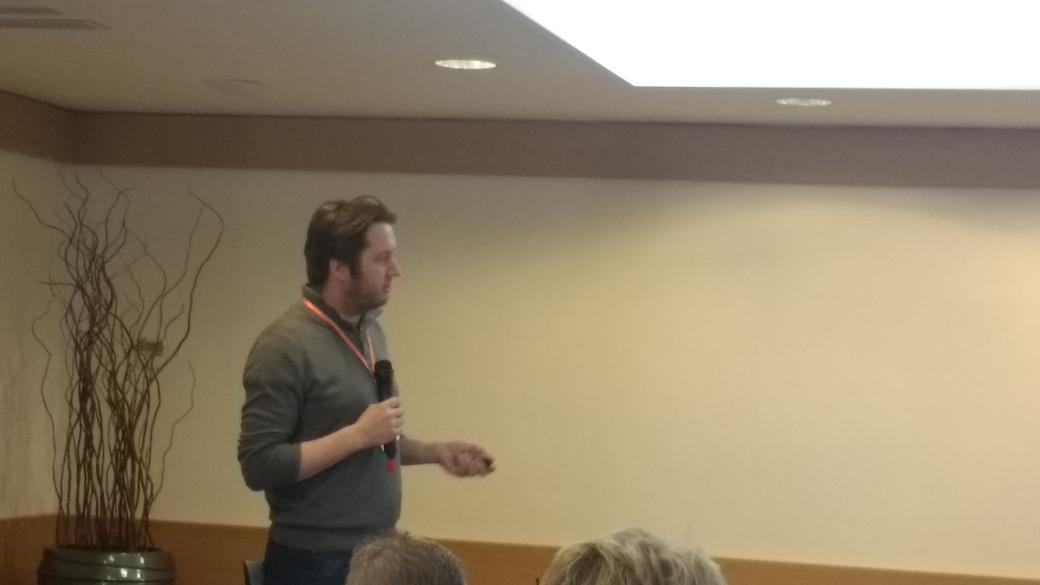 morrisonnorman's tweet photo. @simonjupp outlining his guide for the ELIXIR knowledge hub! 😀 #ELIXIR17 @ELIXIREurope https://t.co/0a7qlsTNrU