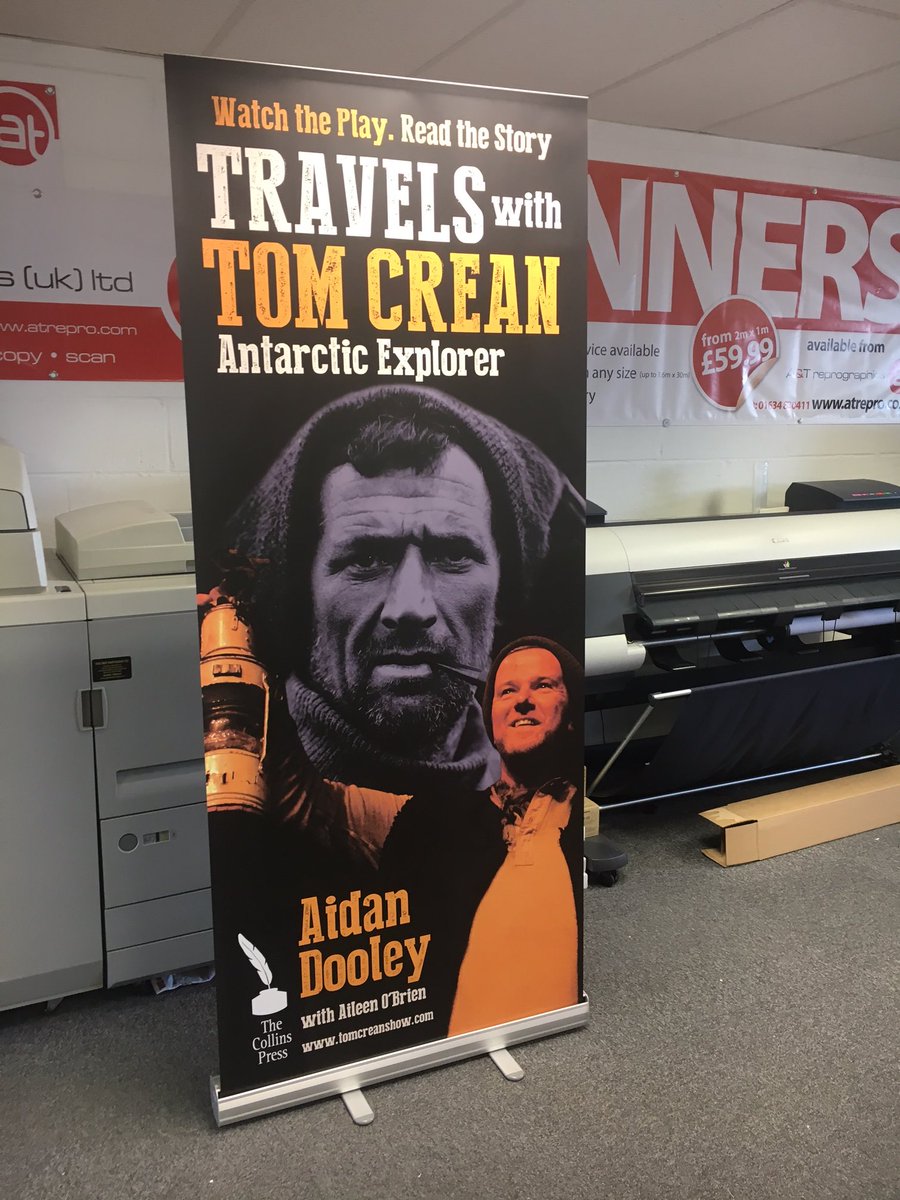 PrintInCompany's tweet photo. New banner for the #TomCreanShow @tomcreansho with #aidandooley Hope all going to see enjoy!
#onemanshow #Ireland #Antarctic https://t.co/3qPvuP84WW