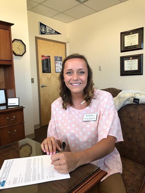 DrPangansclass's tweet photo. Bringing her #Butlermentality to young learners~Congrats Ms. Beckham for signing with Washington Township Schools for next year! https://t.co/mEn1qR6fpd