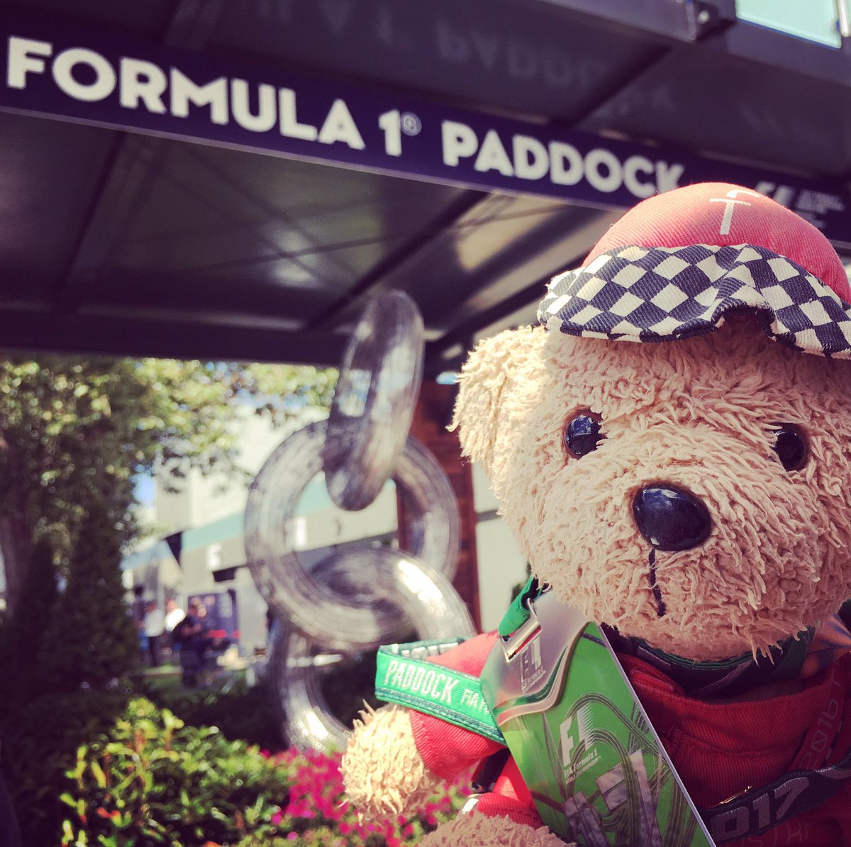 east_f1's tweet photo. Thank you @Ferrarikid1 for taking me in the @ausgrandprix paddock today, I had a great time 🐻 https://t.co/Mv9WFmjMY3