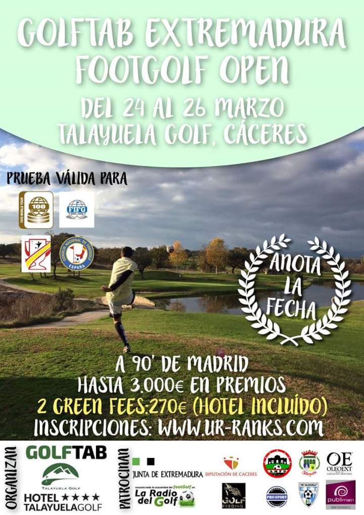 Este fin de semana comienza en <a href="/TalayuelaGolf/">Talayuela Golf</a> el Campeonato de España de FootGolf 2017. Primera prueba de 6 repartidas por toda España.