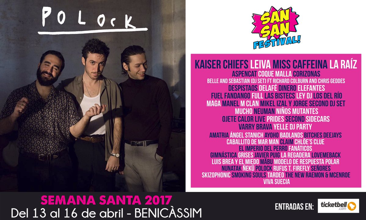polockband's tweet photo. CONCURSO🔥🔥🔥 haz RT y nombra nuestra canción preferida con el hashtag #ArtistaSansan y gana 1 abono doble para el pedazo de @SanSanFestival https://t.co/F7t0mTquc2