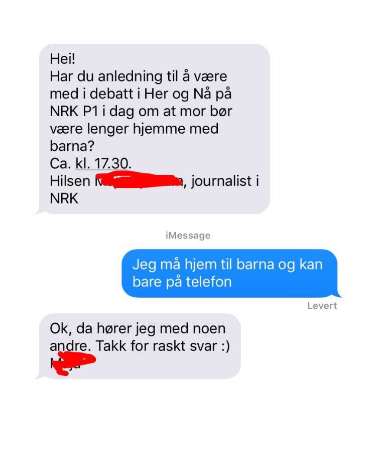 Jeg får ofte rollen som karrierekvinnen som "ofrer egne barn på karrierens alter". Vel. Dette er sannheten: