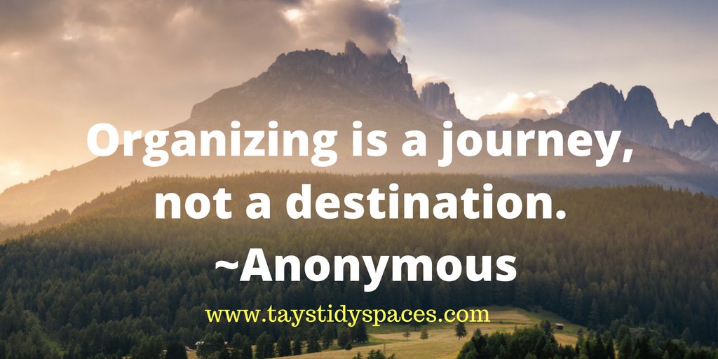 TaysTidySpaces's tweet photo. Organizing is a journey, not a destination.  ~Anonymous  #BTheBestU #1SpaceAtATime https://t.co/VRsV2rYmER