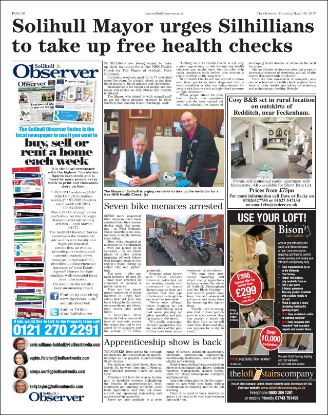 HealthExUK's tweet photo. The Solihull Mayor had a Health Check with our @Sol_Health_Ex team &amp; urges you to do the same. Read the full article:https://t.co/HLdjJXG5xa https://t.co/E4tt2a0uNw