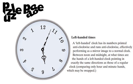 OU_MathsEd's tweet image. Left-handed clock problem from @ATMMathematics. #MathematicalProblemSolving