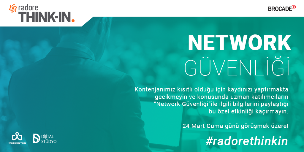 radore's tweet photo. Network Güvenliği’ni konunun uzmanlarından dinlemek için #radorethinkin etkinliğini kaçırmayın. KAYIT için tıklayın: https://t.co/F8Rr0CV2pZ https://t.co/0IfP6fZBDy
