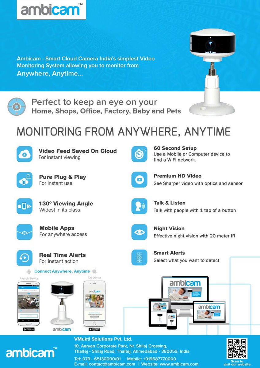 mandip999854's tweet photo. Perfect To Keep An Eye On Your #Home,Shops,#Office,Factory,#Baby And Pets.#cloud #wirelesscamera #monitoring #WiFi #Ahmedabad 
@TheAmbicam https://t.co/hTpk78mO5P