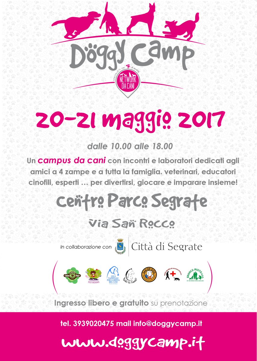 Viaggiconilcane's tweet photo. Vi aspettiamo al prossimo #DoggyCamp 2017 a #Segrate! https://t.co/MO0pDS5LqE https://t.co/osuNUsbIZq