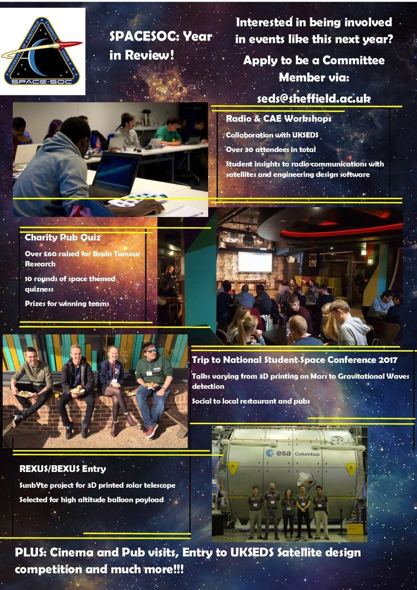 SpaceSoc's tweet image. There's still time to nominate yourself to be on committee- if you're not sure it's for you, check out what we got up to this year!