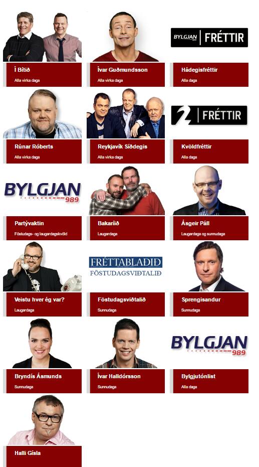 X977 og Bylgjan. Þar sem kvenmönnum er sárasjaldan treyst fyrir stjórnun útvarpsþátta.