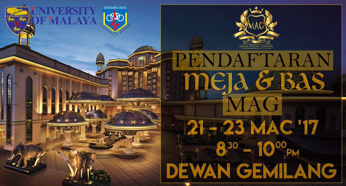 gemilangawards's tweet photo. *PENDAFTARAN MEJA & BAS MAG*
📆 *23 March 2017*
🕘 *8.30pm*
🏠 *Dewan Gemilang KK12*
#MAG15
#DOSCAR
#PortraitsOfElegance https://t.co/rPvni7cijr