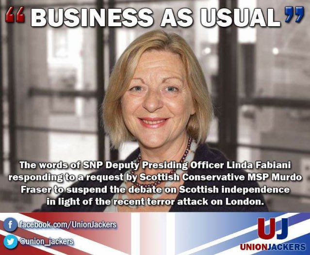 union_jackers's tweet photo. SNP: stronger for Scotland? Stronger for no one! #SNPFail #PrayForLondon https://t.co/Uzk8Gmztiz
