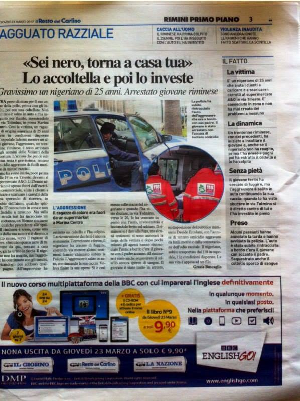 alicelavatrice's tweet photo. @InfoAntifa @radiondadurto i giornali locali ne parlano così,è previsto per oggi alle 18 un presidio in Piazza Cavour https://t.co/jU8yQJa3Gh