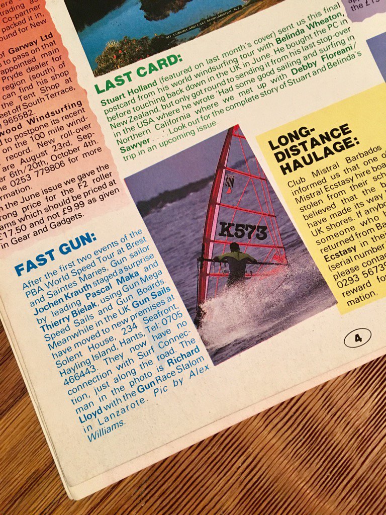 wearecreativ's tweet photo. Boards magazine, August 1992 & shot from Lanzarote by #surf #photographer Alex Williams #gunsails #ThrowbackThursday https://t.co/1By3ybsswc