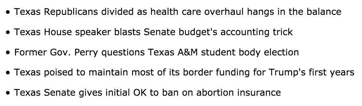 SayfieReviewTX's tweet photo. Sayfie Review Texas is live. Here's what TX politicos will be talking about today >> https://t.co/ZU4CvnucrR https://t.co/CpFIl4atkH