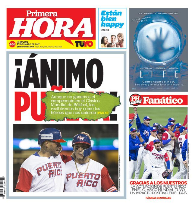 primerahora's tweet photo. En portada: ¡Gracias, #TeamRubio, por un Clásico inolvidable! https://t.co/uUoMHWwxzG