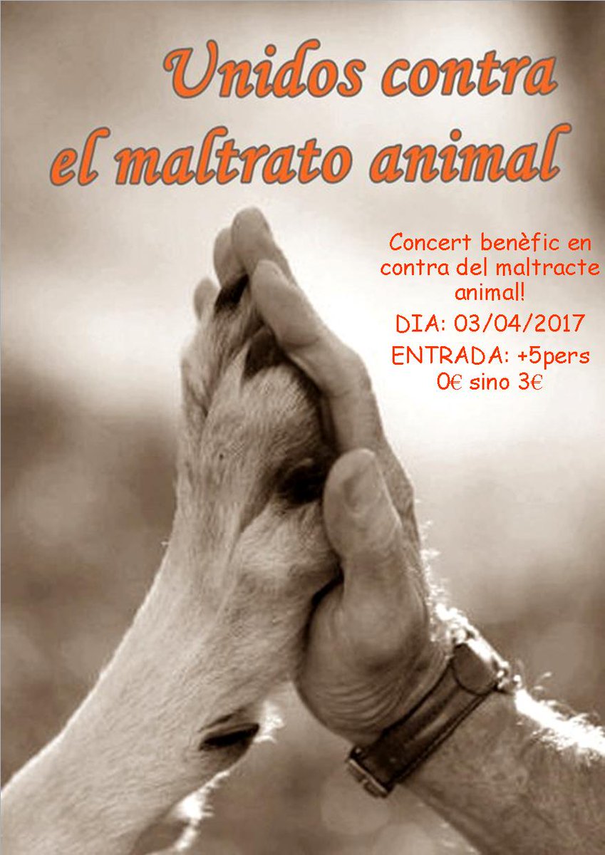 MALEJEMPLOFILM1's tweet photo. Tots units en contra del maltracte animal!!! @mariaspetsvet https://t.co/jBeOBYh8U4