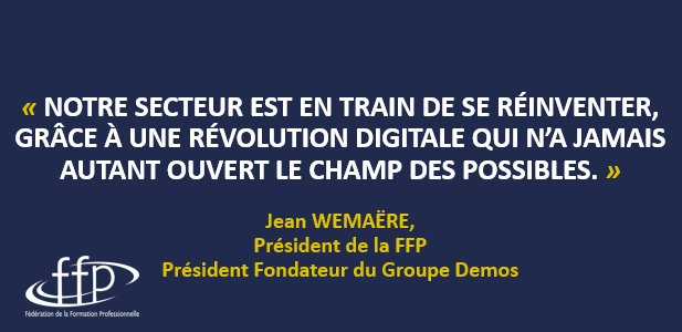 fede_competence's tweet photo. La #FormPro au coeur de la transformation digitale selon @JeanWEMAERE, Président de la #FFP pour @LetsgoFrance ! ➡️https://t.co/IubRoHQrDc https://t.co/BFDV3BYpJk