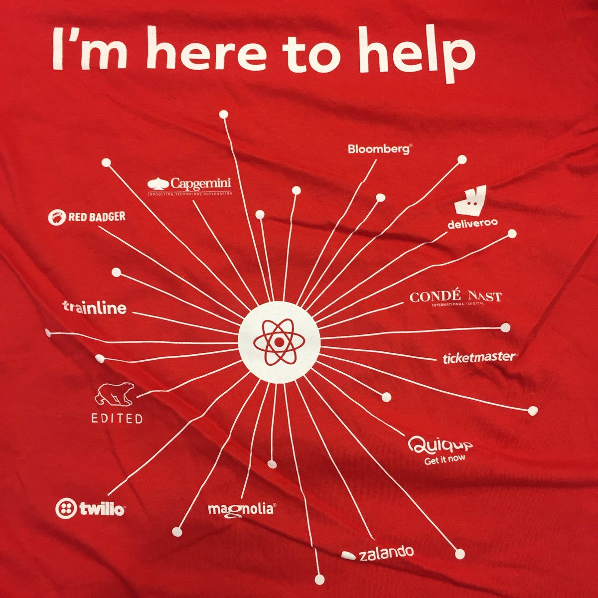 Moore_Thought's tweet image. Haven&apos;t even been there and I&apos;ve got the t-shirt. Can&apos;t wait for #reactlondon2017 next Tuesday. #heretohelp @ReactLondon_