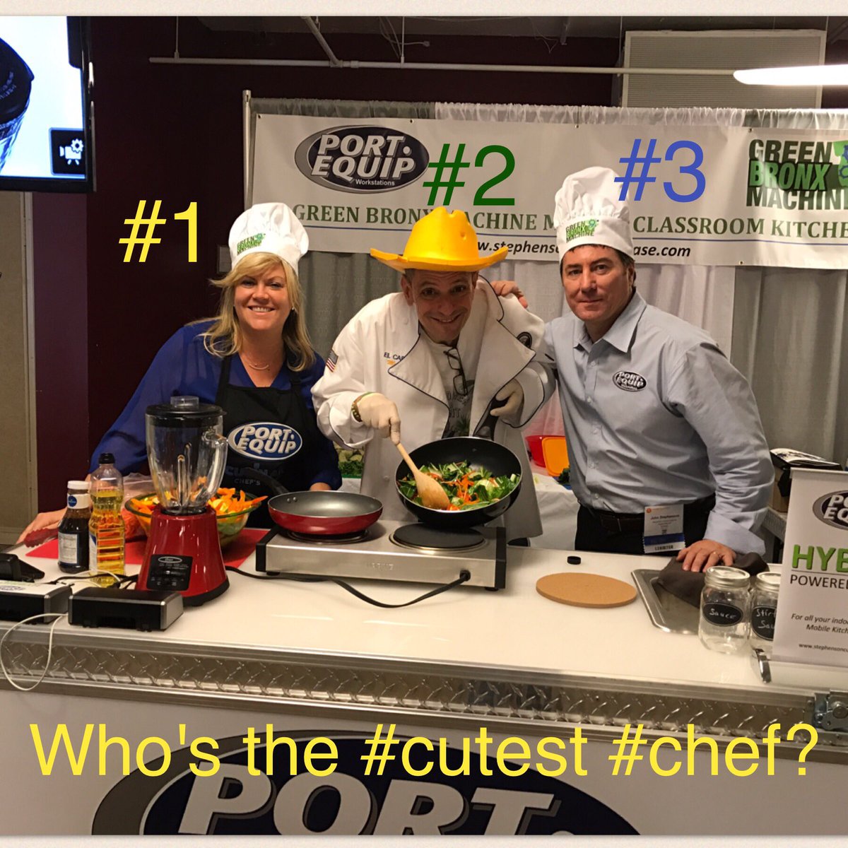 stephensoncase's tweet photo. Who do YOU think is the #cutest #chef?? @StephenRitz @greenBXmachine @stephensoncase #cute #contest @GreenSchoolsNN #GSCE17 #greenbxmachine https://t.co/9T4gWO5CK0