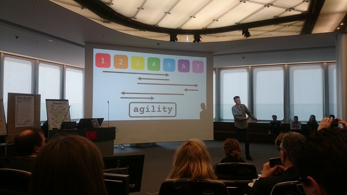 MarekBugiel's tweet photo. Very interesting @jurgenappelo  keynote at  #management30gathering  in #Frankfurt https://t.co/wtDPLn8UUz