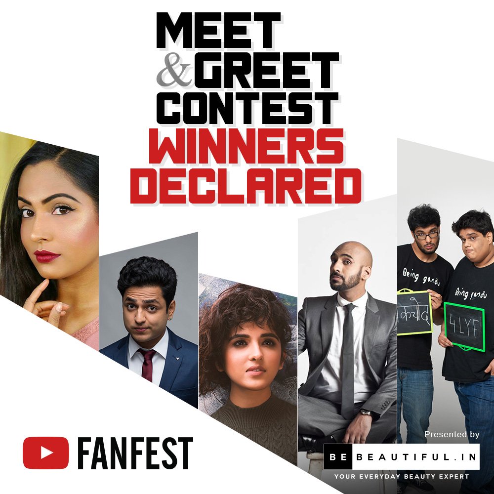 BeBeautiful_In's tweet photo. Congrats to the 25 winners of #YouTubeFanFest #MeetAndGreet contest! Log on to https://t.co/AWNKvsodpB to see if you won #BeBeautifulAtYTFF https://t.co/m2PD6odErx