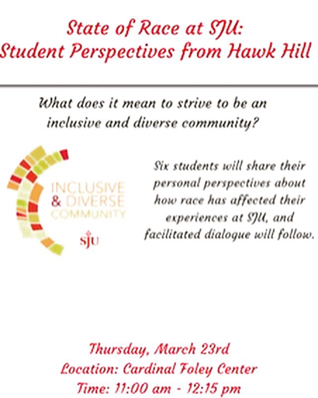 Student Perspectives on the State of Race @ SJU TODAY during free period at the Foley Center