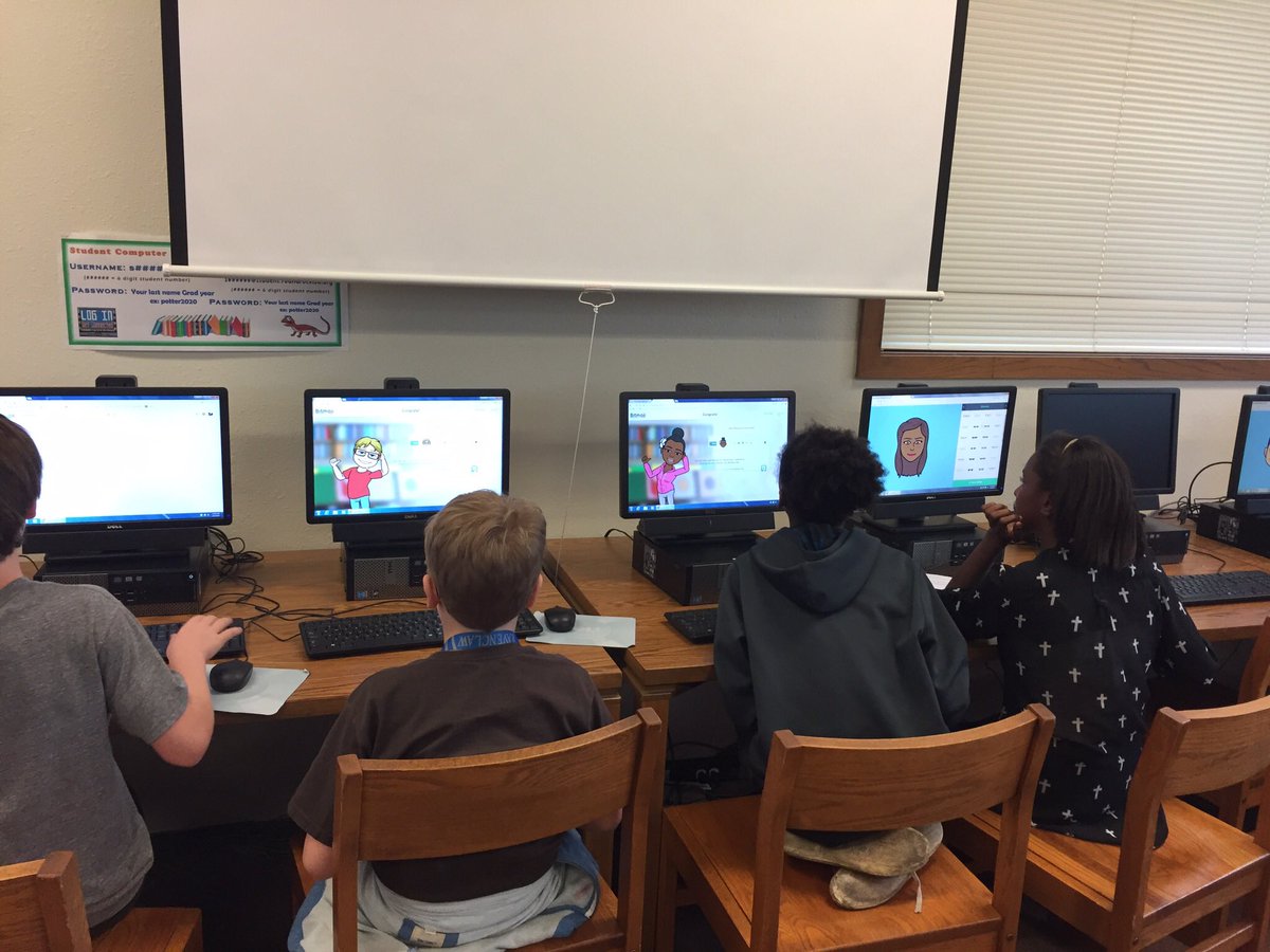 CDFulkesLibrary's tweet image. Fun creating Bitmojis during our Lunch and Learn. Prepping for #booksnaps