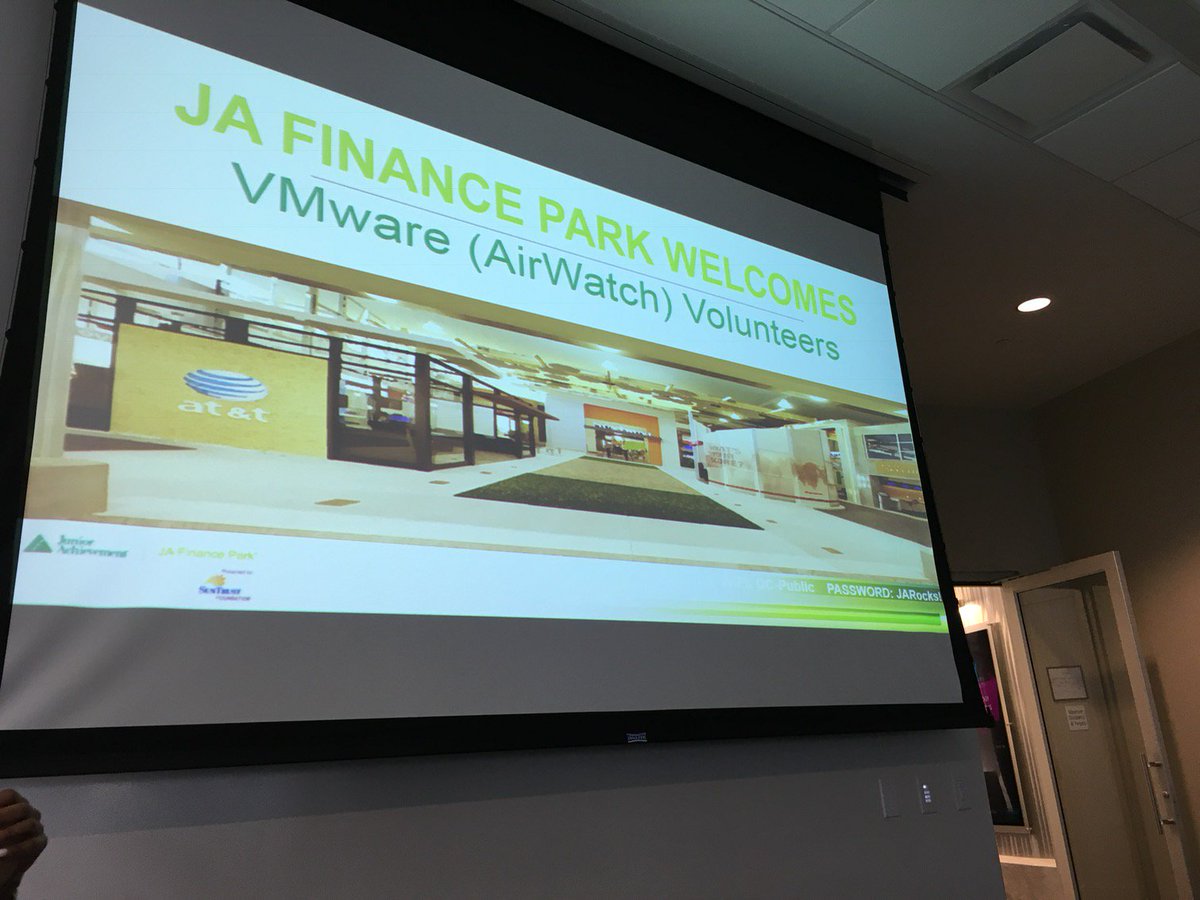Looking forward to volunteering this morning! <a href="/VMware/">VMware</a> #juniorachievement
