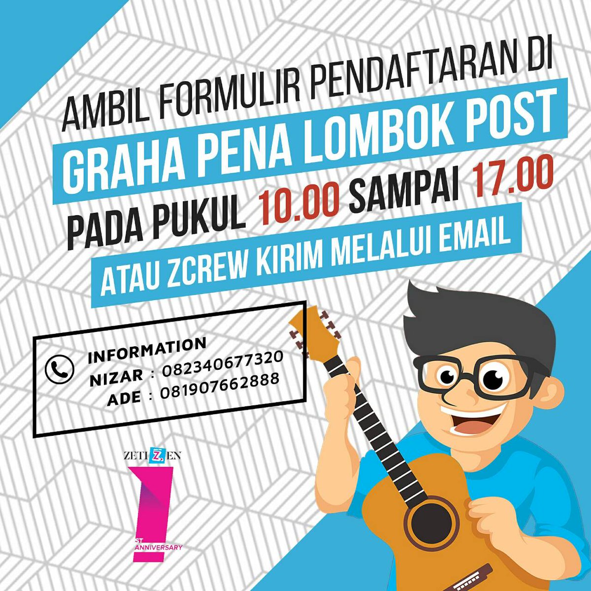Ambil form pendaftaran di Gedung Graha Pena Lombok Post ya! See yah there~~
