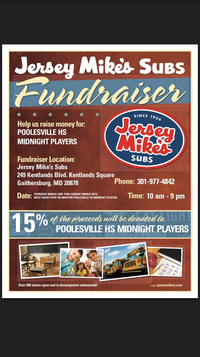 PHSMidnight's tweet image. WERE HAVING A FUNDRAISER!! THIS Thursday through Sunday at both Germantown and Kentlands. come out and support your midnight players!🌙🥖