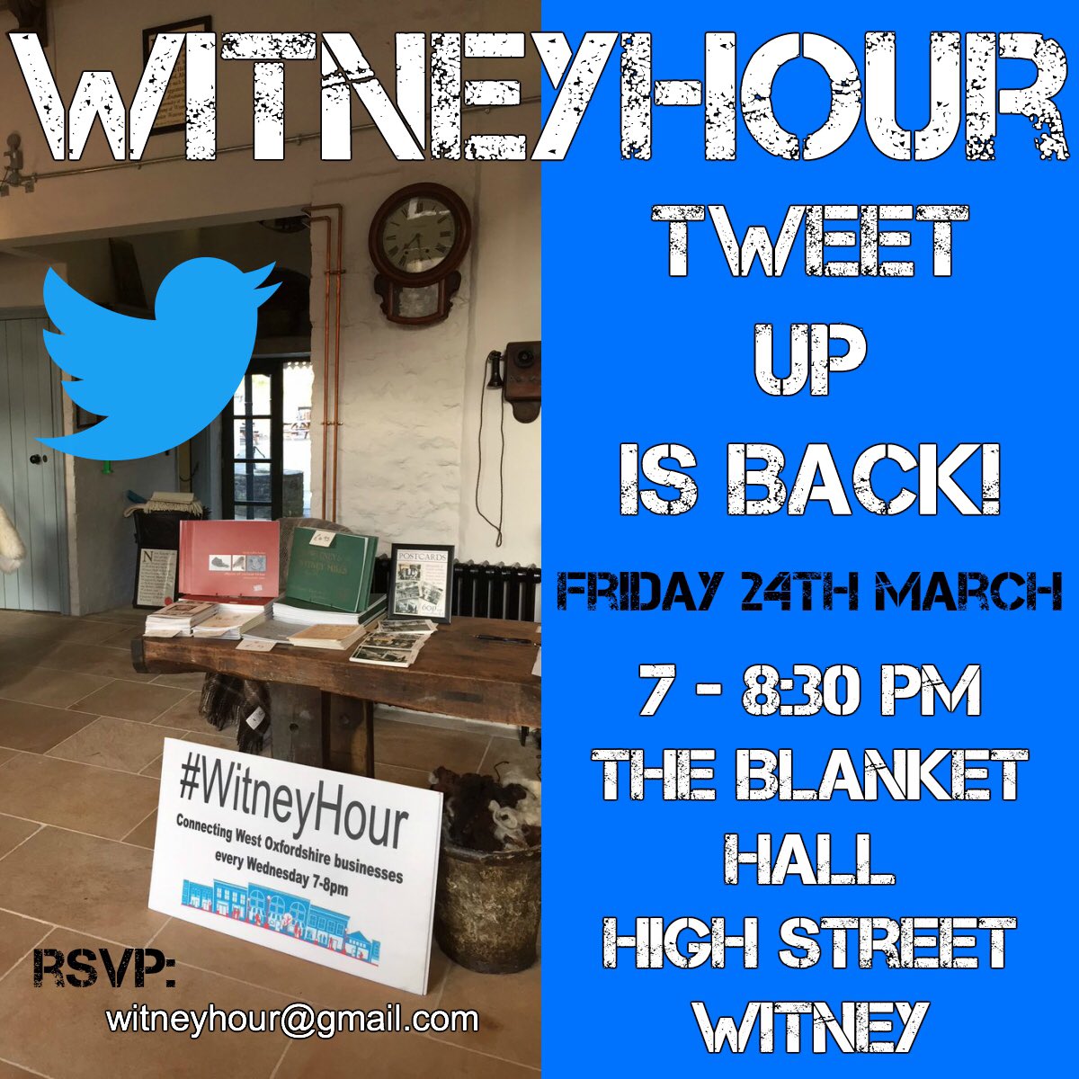 WitneyHour's tweet photo. We are looking forward to hearing from @WitneyMayor on Friday who will be talking about @witney_vision Coming along? Please RSVP 👇🏻 https://t.co/krumWgCQWw