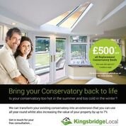 Fancy a new conservatory.....how about just transforming the one you have ?
£500 off replacement roofs
kingsbridgelocal.co.uk