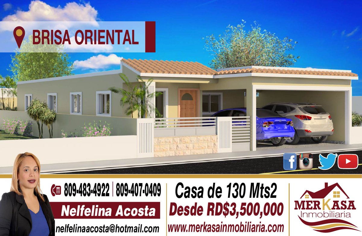InmoMerKasa's tweet photo. Casa de 130 Mts2 de construcción, ubicada en Brisa Oriental.

Más información:
NELFELINA ACOSTA
Ofc.: 809-483-4922
Cel.: 809-407-0409 https://t.co/j8JQMvcjvH