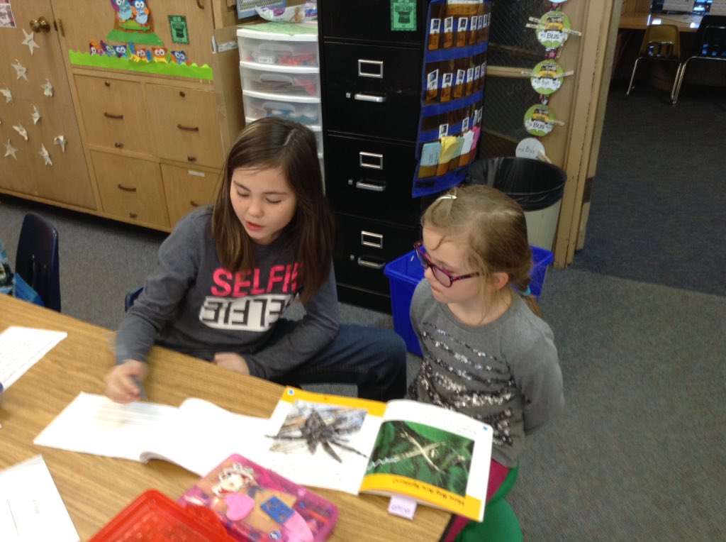 MrsKuligowski1's tweet photo. Our first graders loved researching insects with fourth grade buddies! #northpride https://t.co/zeK72zaLGp