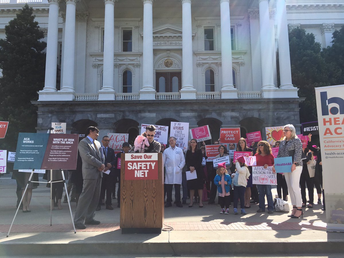 healthaccess's tweet image. Today we fight to #SaveOurSafetyNet for people like Dave and his daughter Ridley who are Medi-Cal beneficiaries and at risk under #AHCA