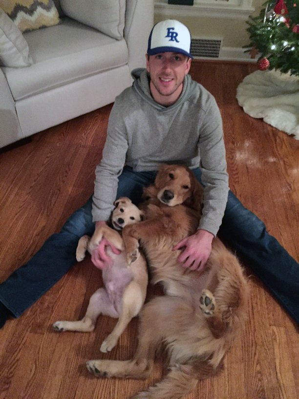 StLouisBlues's tweet photo. .@34jallen's pups are two of the cutest and fluffiest #stlblues fans out there. Happy #NationalPuppyDay, Murph and Marvin! https://t.co/QdFy79lGUK