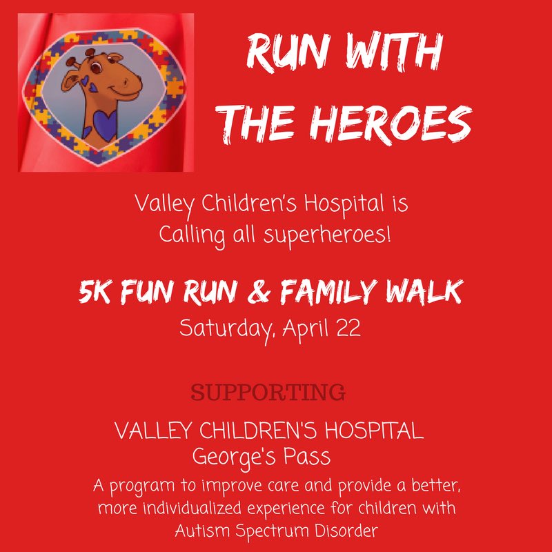 GetFitClovis's tweet photo. .@CareForKids is hosting a "Run with the Heroes" Fun Run &amp; Family Walk. More information and registration here: https://t.co/xvHrKsP6o2 https://t.co/rI3efClI49