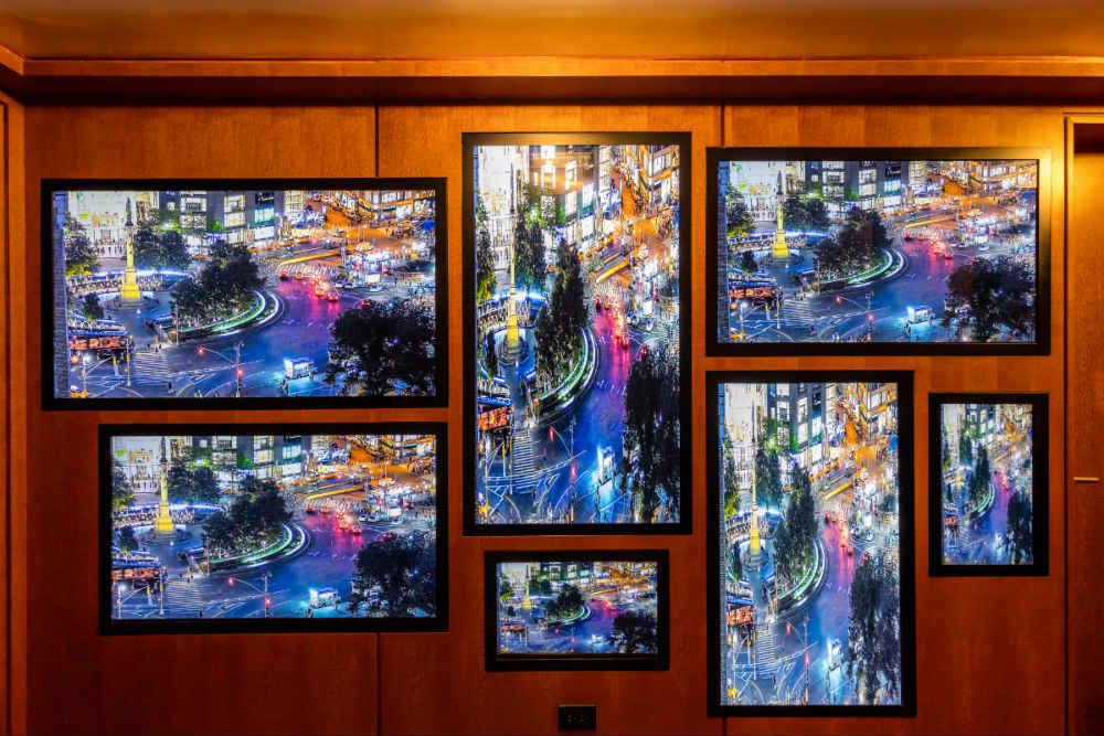 KNGconstruct's tweet image. A #timelapse #art installation of the surrounding New York City areas. 
#NYC
