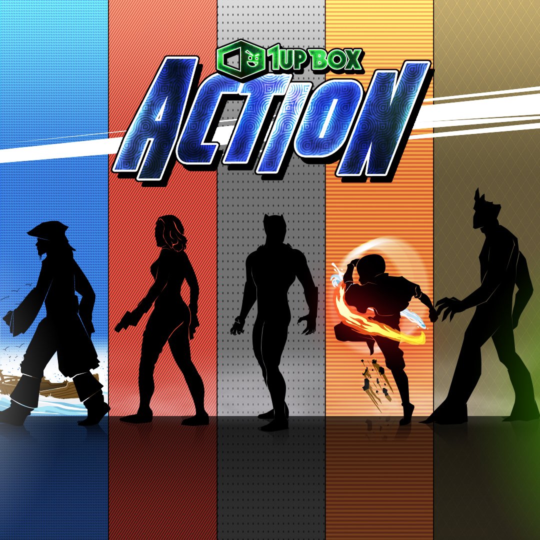 The theme for April is ACTION! Look out for items from Marvel and much MORE! Get yours now at 1upbox.com 💥😀
