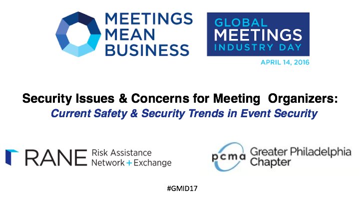 JDWackrow's tweet photo. #meetingprofs I am joining @discoverPHL &amp; @pcmahq in #philadelphia on 4/6 for #GMID17 speaking abt #EventSecurity @IAEE_HQ @ConvIndustry https://t.co/ppxT8INKn2