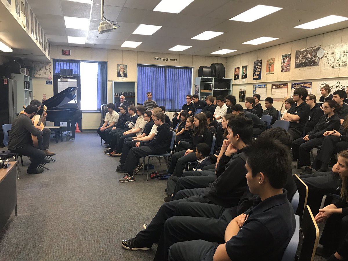 Assumption music students treated by the Duo Scarlatti! Top classical guitarists from Rome Italy! An incredible afternoon. Grazie Mille!