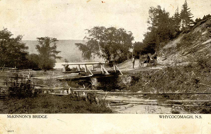 #Postcard of McKinnon's Bridge, #Whycocomagh. Ref. No. 84-1167-15267. #CapeBretonIsland